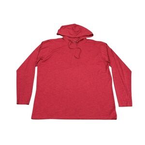 Anetik Mens Hoodie Sun Shirt Performance Stretch Tech Running‎ UPF 30 2XL Red